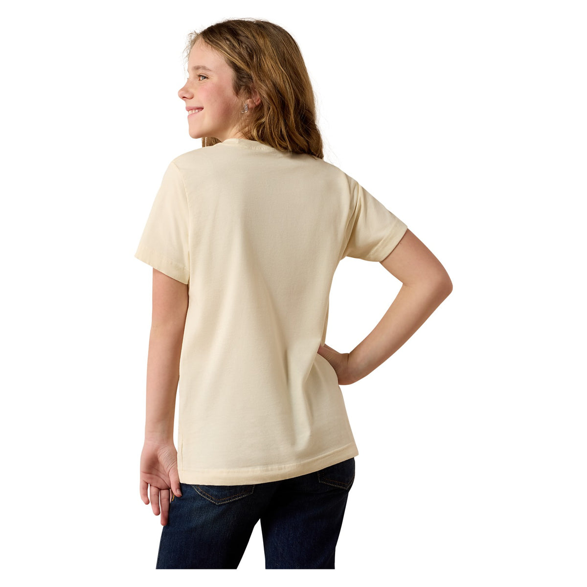 Ariat Youth Rodeo Darlin T-Shirt, Natural – back