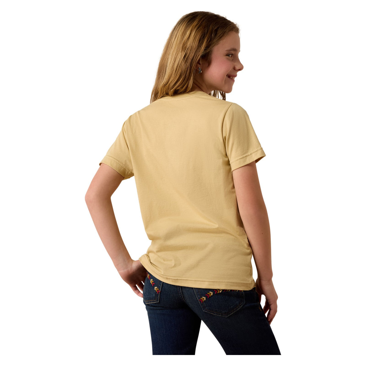 Ariat Youth Wild Heart T-Shirt, Latte – back