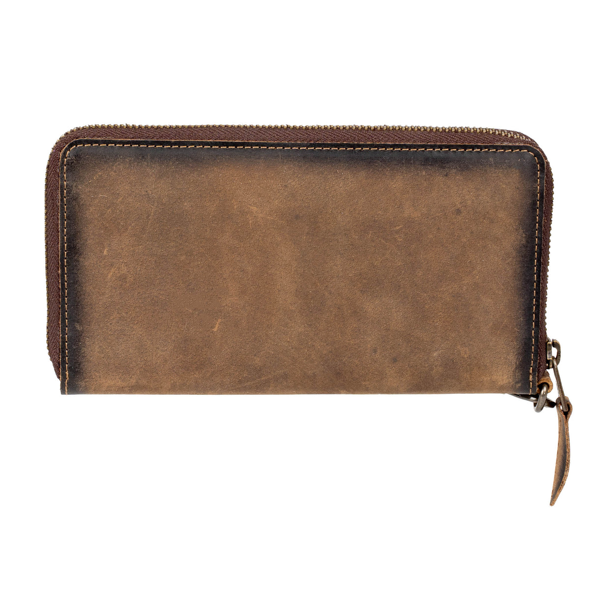 STS Ranchwear Baroness Betsy Bifold Wristlet with leather construction and wrist strap, featuring floral embroidery and multiple card slots.