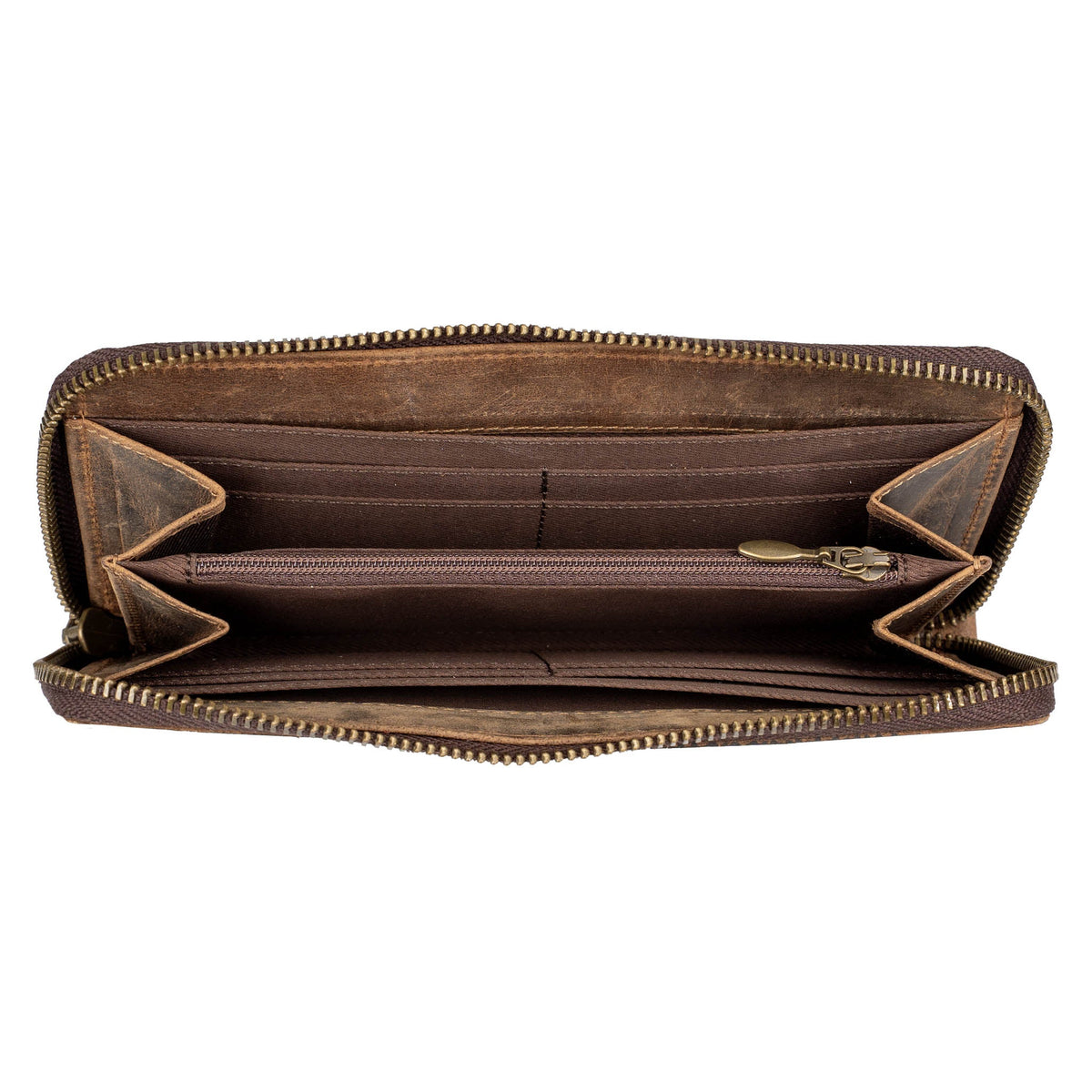 STS Ranchwear Baroness Betsy Bifold Wristlet featuring leather material, multiple card slots, and wrist strap for convenience.