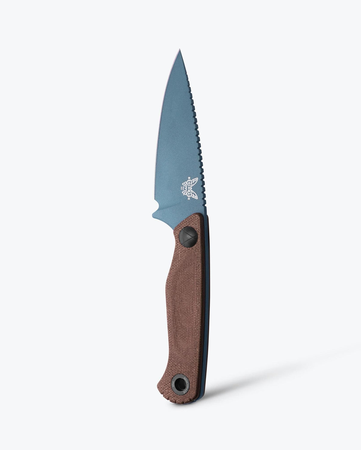 Benchmade Dacian® knife with brown canvas Micarta handle and spear-point blade for outdoor and tactical use.