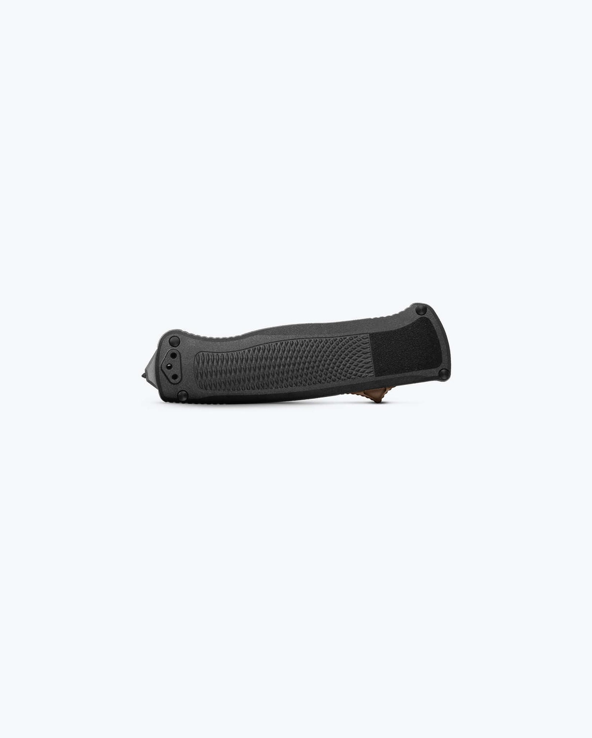 Benchmade Shootout® knife with CF-Elite® handle and drop-point blade, showcasing a sleek folding knife design.