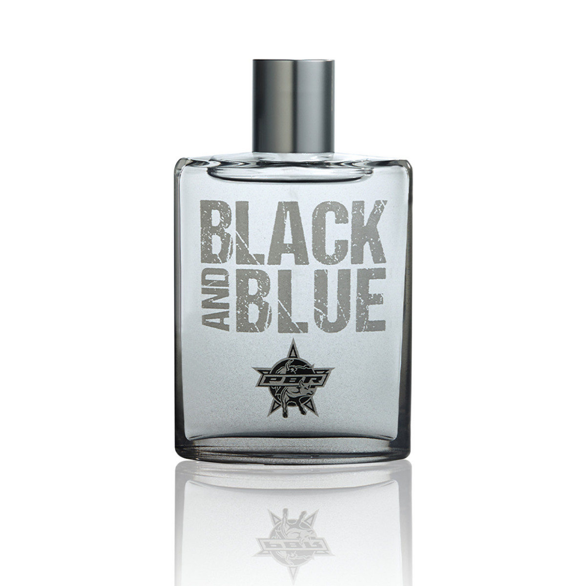 Black and blue Tru Fragrance & Beauty cologne bottle with sleek design and minimalist label, showcasing a modern men's fragrance.
