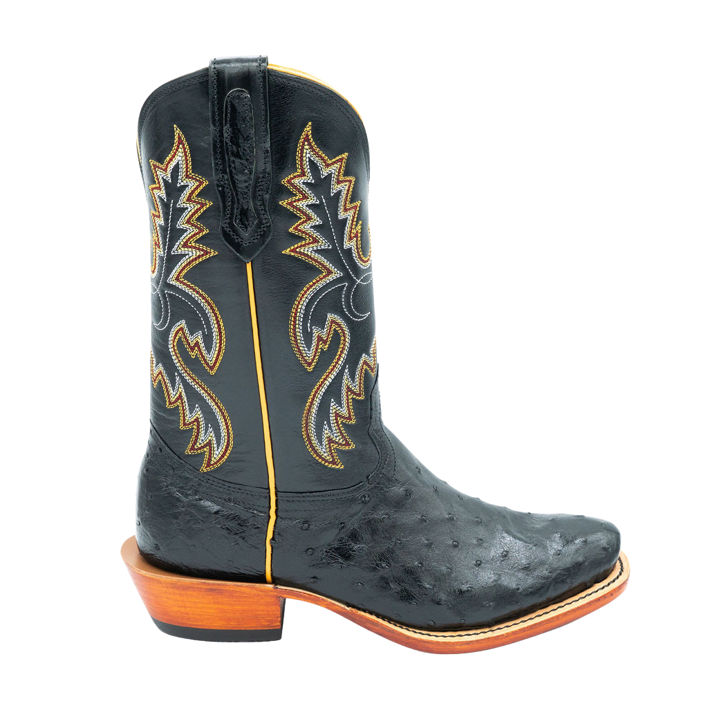 Fenoglio Boot Co. Unisex Black Full Quill Ostrich 19151911 - view 1