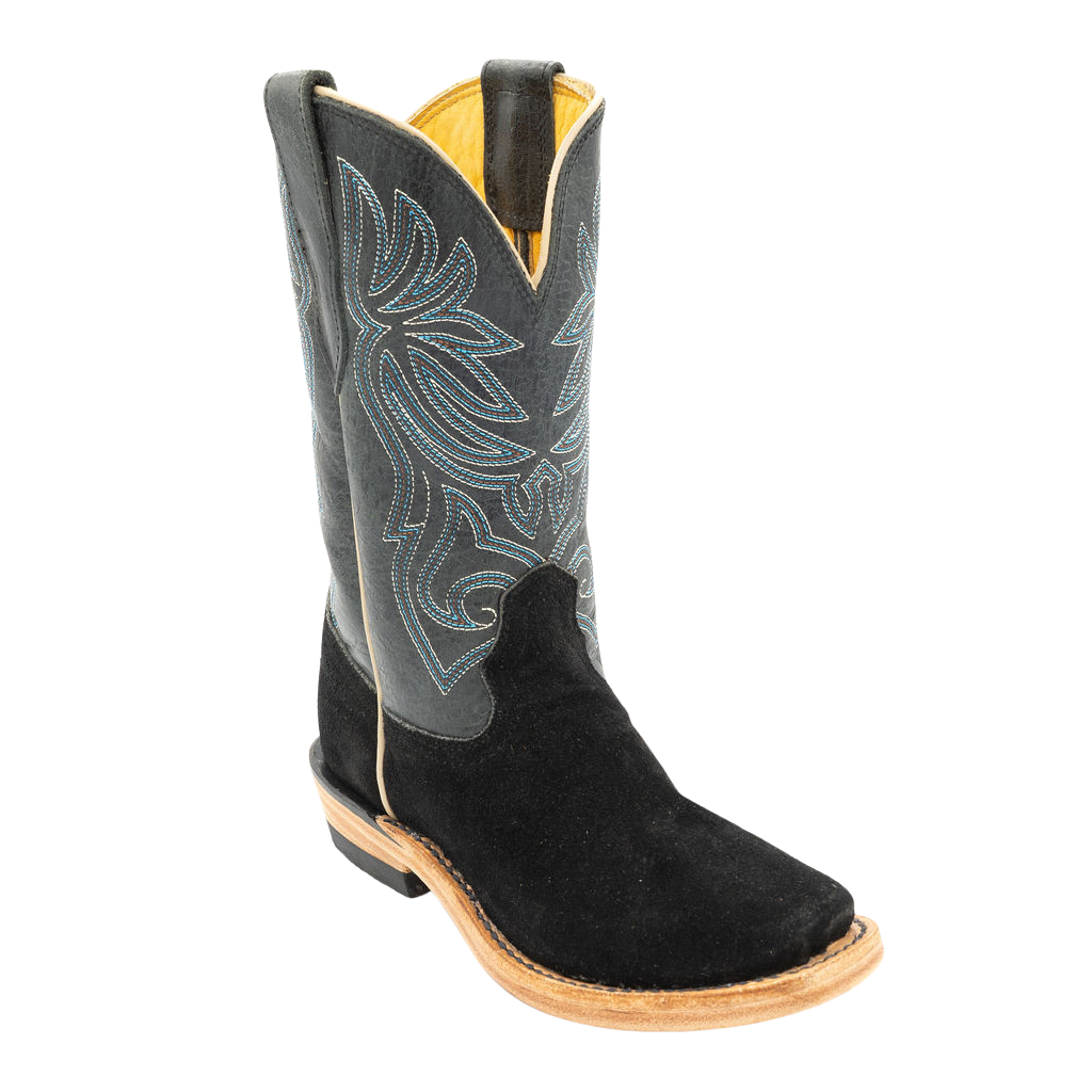 Fenoglio Boot Co. Kids Black Roughout w/Black FG001 - view 2