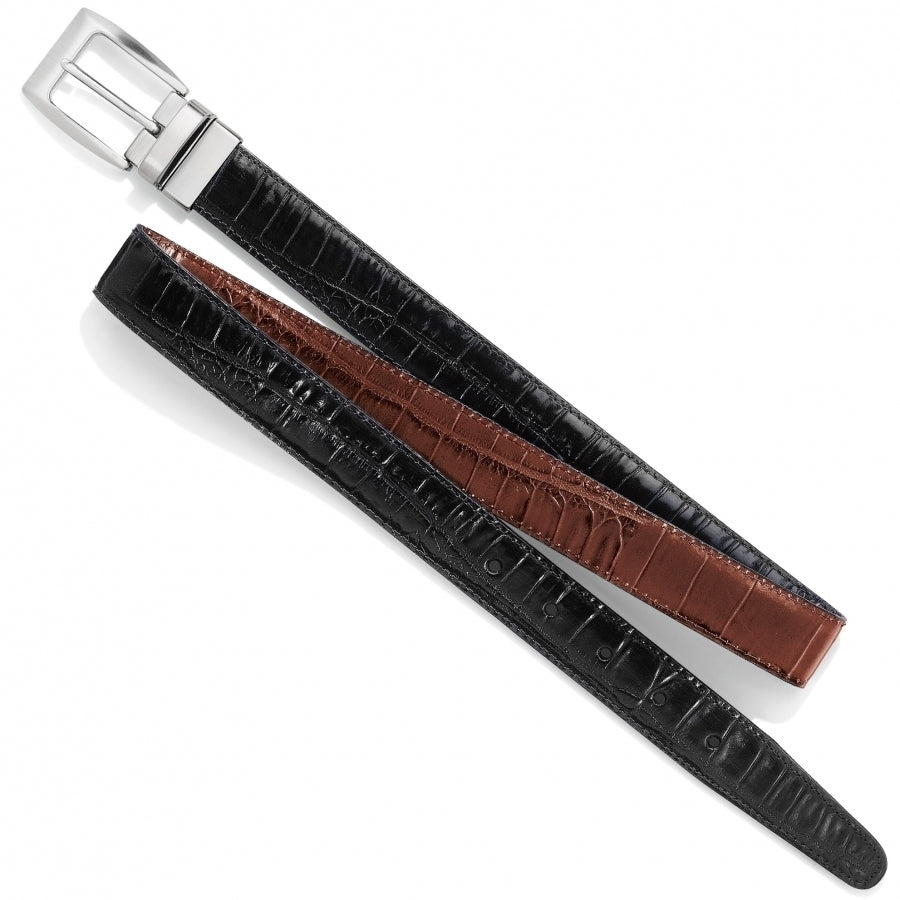 Leegin Brighton Reversible Croco Belt with textured crocodile pattern, stylish and versatile for both casual and formal wear.