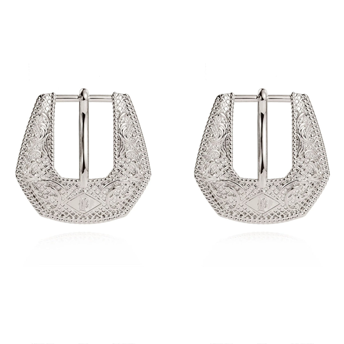 Hillbetty Buckle Betty Earrings - Silver