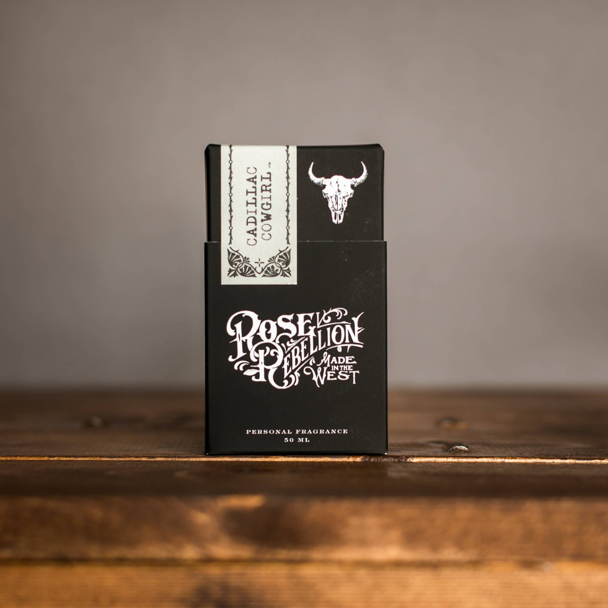 R. Rebellion Cadillac Cowgirl Perfume, 50 ml – box front