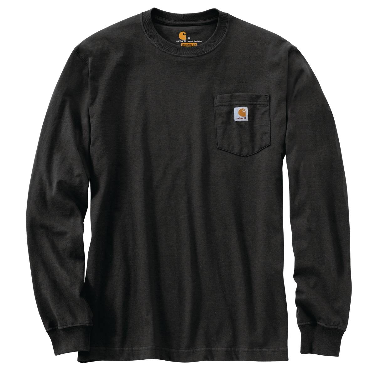 Carhartt Men's Dearborn Loose Fit Long-Sleeve T-Shirt K126 in Black