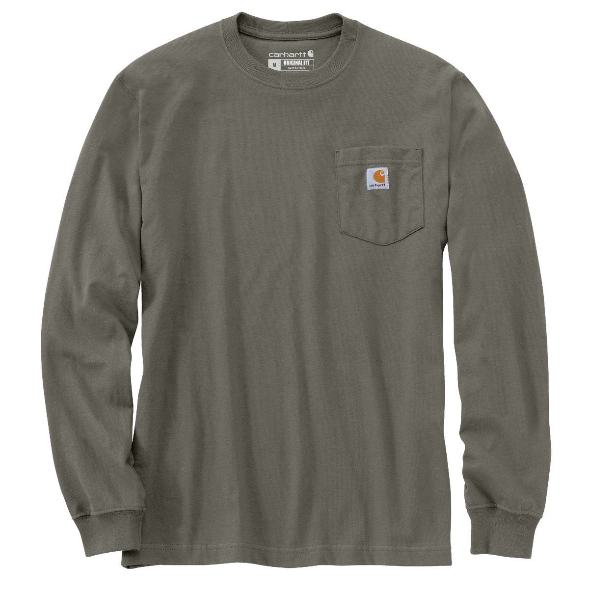 Carhartt Men's Dearborn Loose Fit Long-Sleeve T-Shirt K126 in Dusty Olive