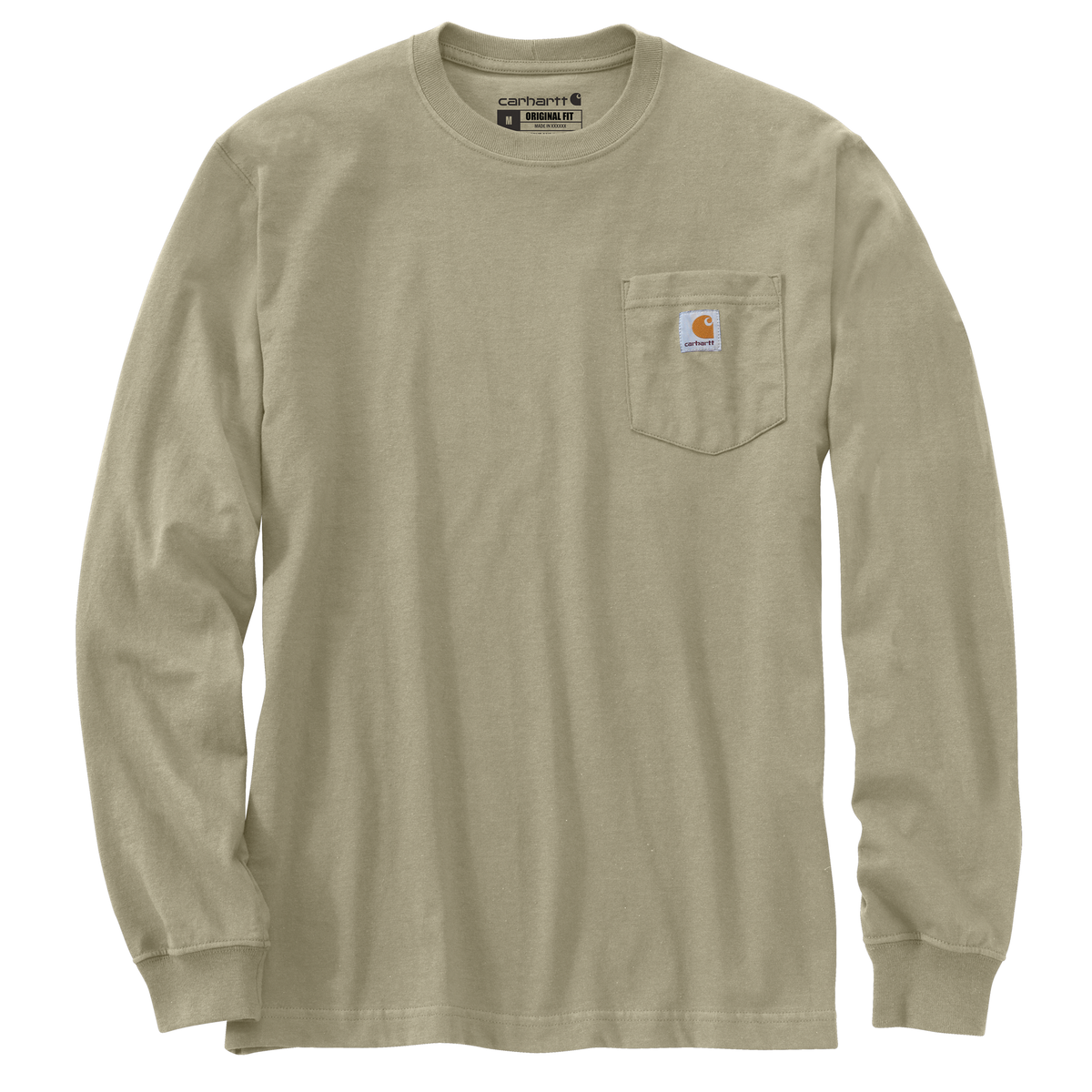 Carhartt Men's Dearborn Loose Fit Long-Sleeve T-Shirt K126 in Faded Fatigue