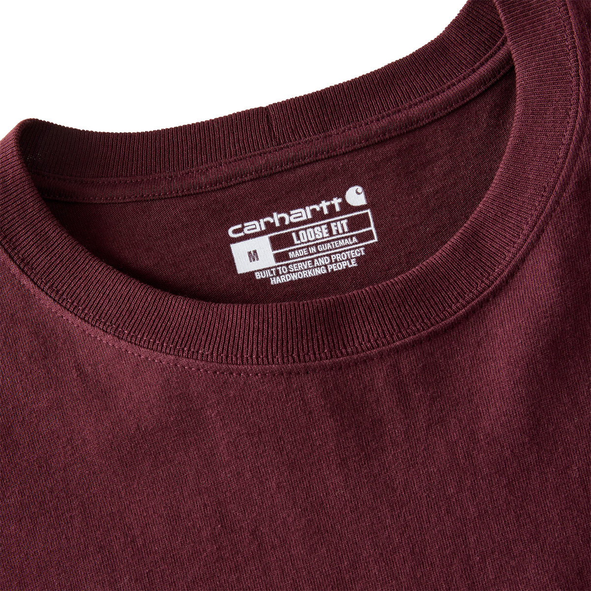 Carhartt Men's Dearborn Loose Fit Long-Sleeve T-Shirt K126 in Port