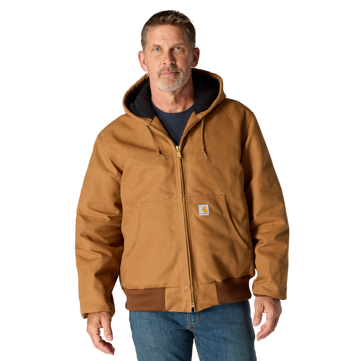 Carhartt Men's Iconic J140 Firm Duck Active Jac Carhartt Brown