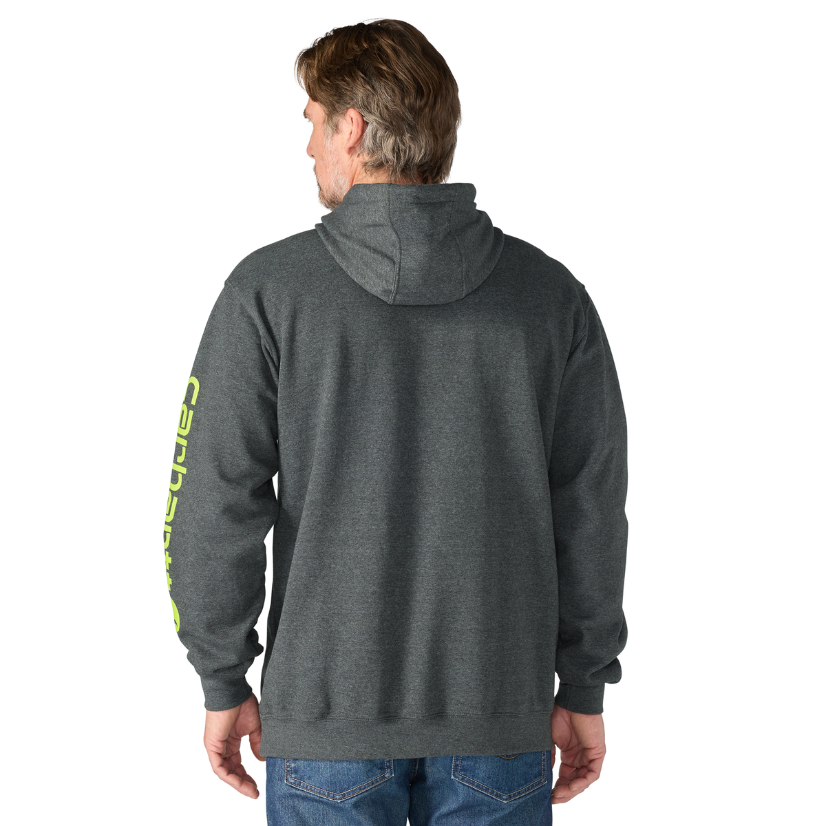 Carhartt Men's Iconic K288 Logo Sweatshirt in Carbon Heather, casual sweatshirt with logo design and comfortable fit.