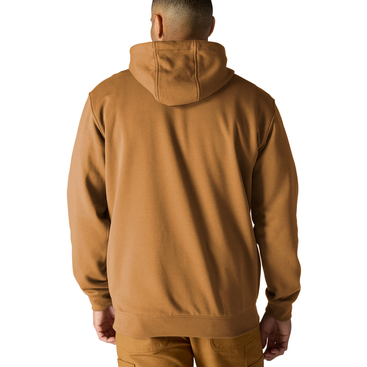 Carhartt Men's brown Iconic K288 logo sweatshirt made of soft fabric, featuring a front logo and comfortable fit.