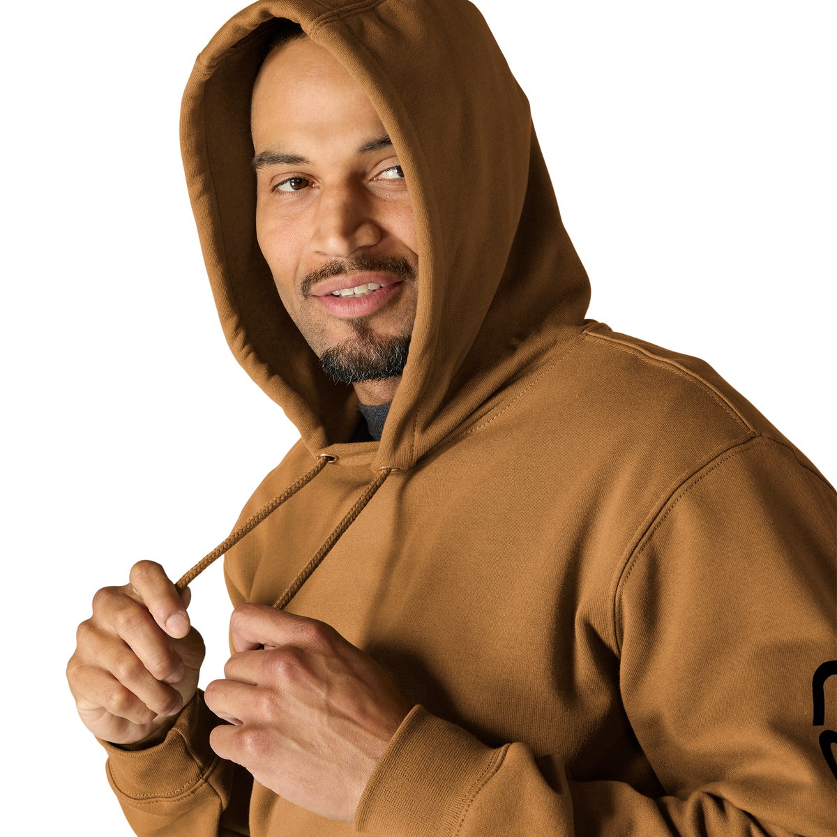 Carhartt men's brown Iconic K288 logo sweatshirt featuring the brand's signature design and comfortable fit.