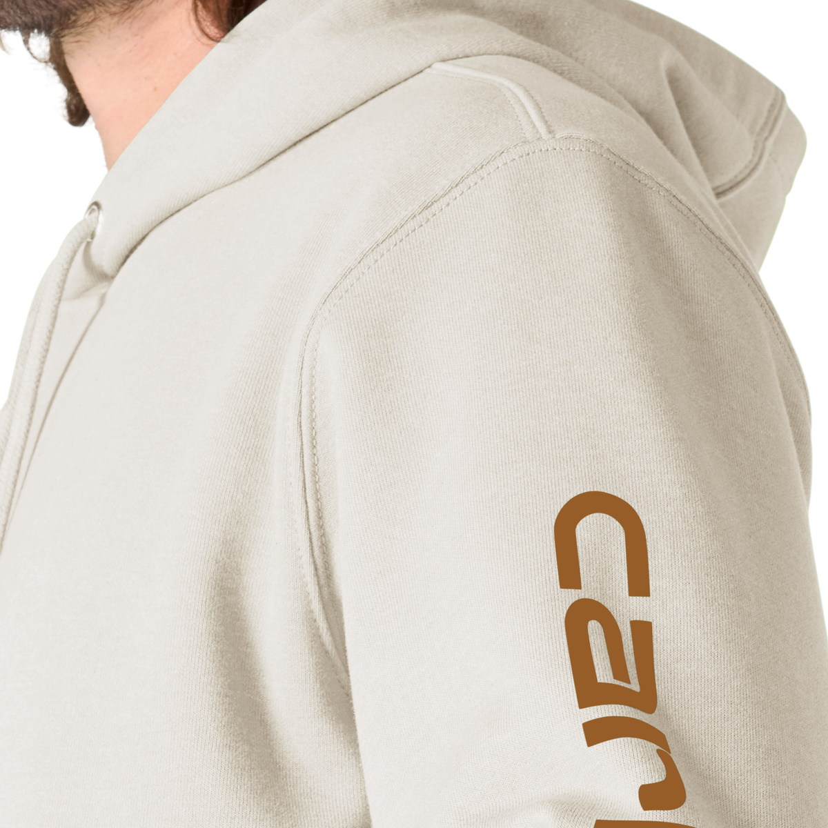 Carhartt Men's Iconic K288 Logo Sweatshirt in Malt, featuring a front logo and comfortable fit, casual sweatshirt for men.