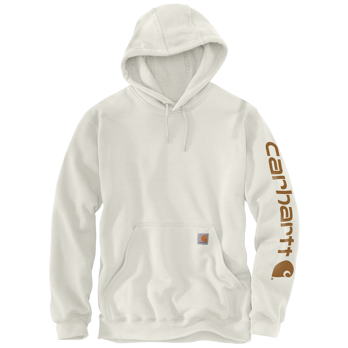 Carhartt men's Iconic K288 logo sweatshirt in Malt, featuring a classic crewneck design with the Carhartt logo on the front.