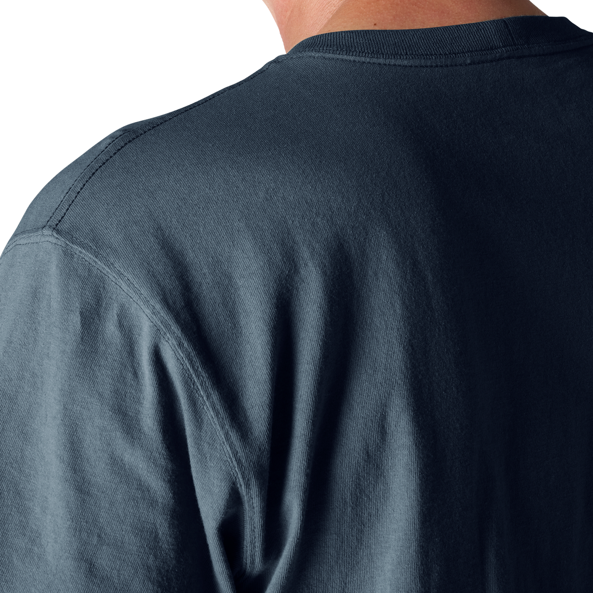 Carhartt Men's Iconic K87 Pocket T-Shirt in Bluestone, casual short-sleeve T-shirt with front chest pocket, durable and comfortable.