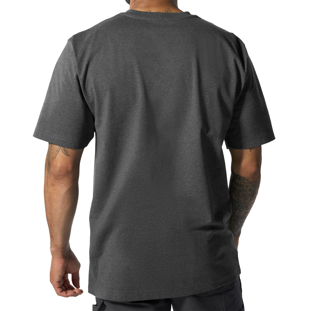 Carhartt Men's Iconic K87 Pocket T-Shirt in Carbon Heather, casual short-sleeve T-shirt with front chest pocket.