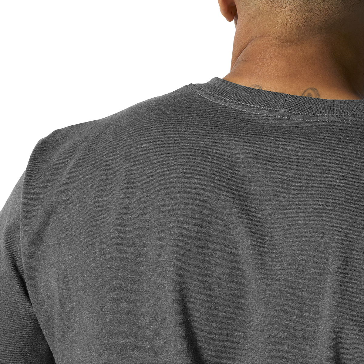 Carhartt Men's Iconic K87 Pocket T-Shirt in Carbon Heather, casual short-sleeve T-shirt with front chest pocket and classic fit.