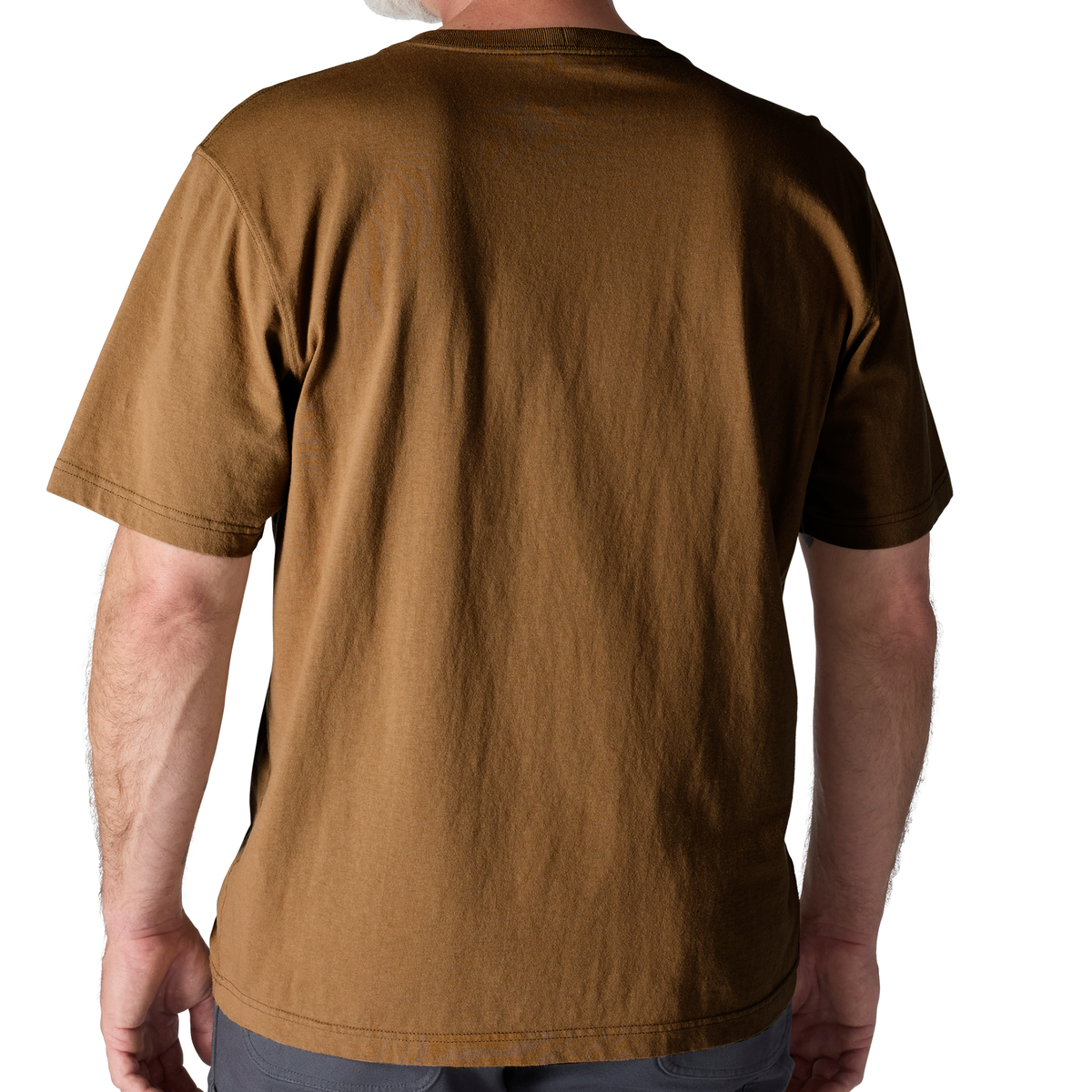 Carhartt Men's Brown K87 Pocket T-Shirt, casual cotton T-shirt with chest pocket, classic Carhartt workwear style