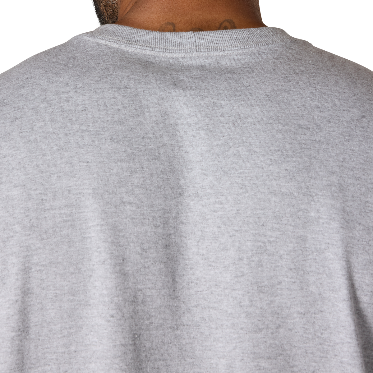 Carhartt Men's Heather Gray K87 Pocket T-Shirt, casual crewneck T-shirt with front chest pocket and brand logo detail.