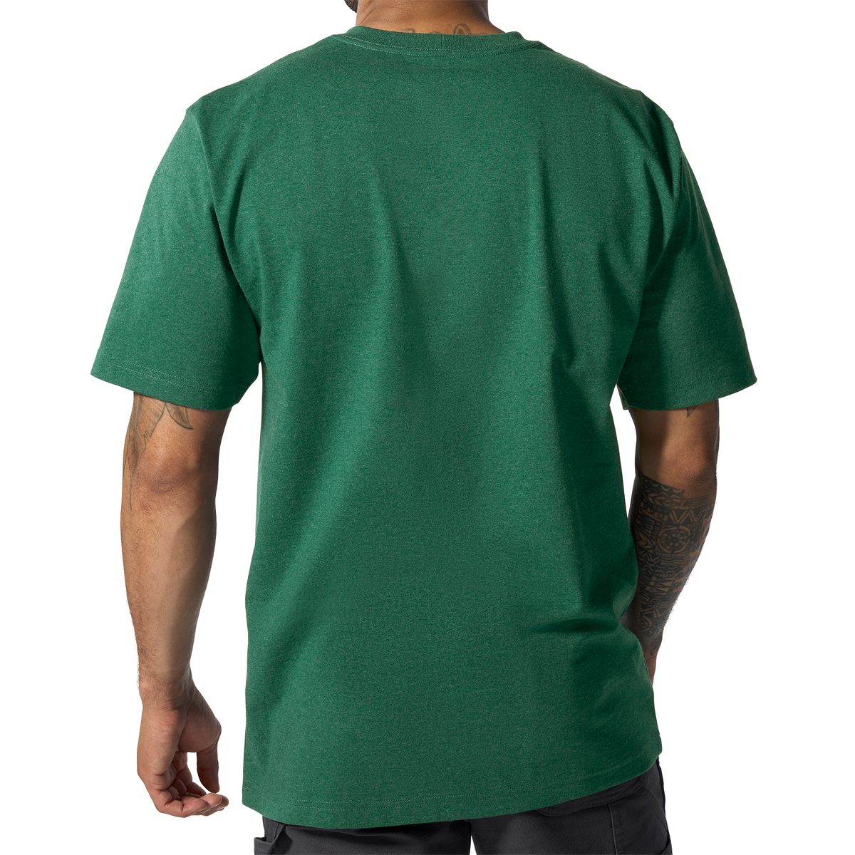 Carhartt Men's Iconic K87 Pocket T-Shirt in North Woods Heather, casual short-sleeve T-shirt with front chest pocket.