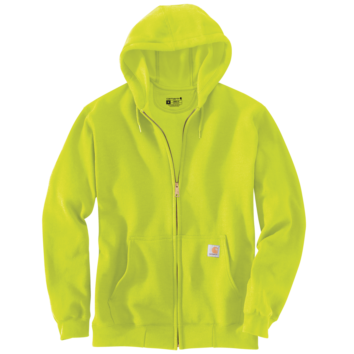 Carhartt Men's Marquette Full-Zip Sweatshirt in Heather Gray, lightweight and comfortable, with a zip-up front and Carhartt branding.