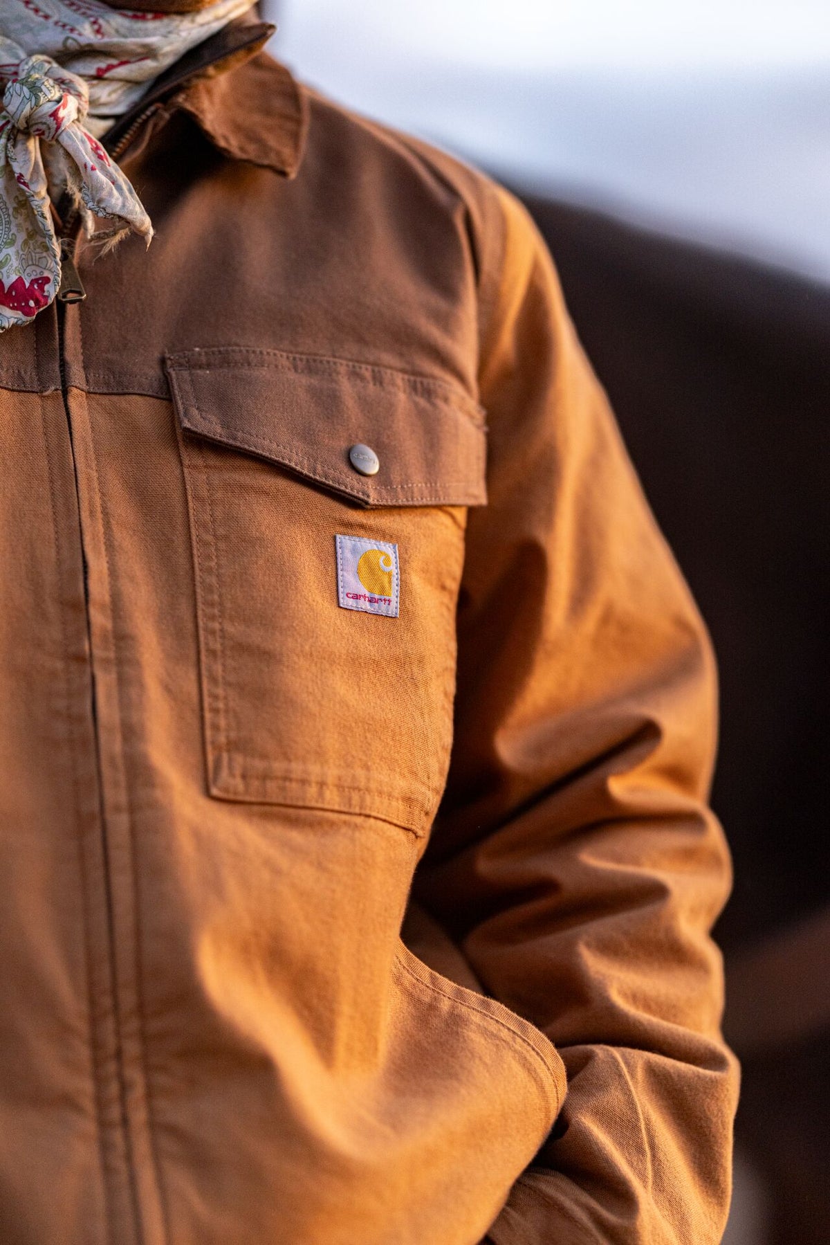 Carhartt Montana Rugged Flex duck jacket in Carhartt Brown