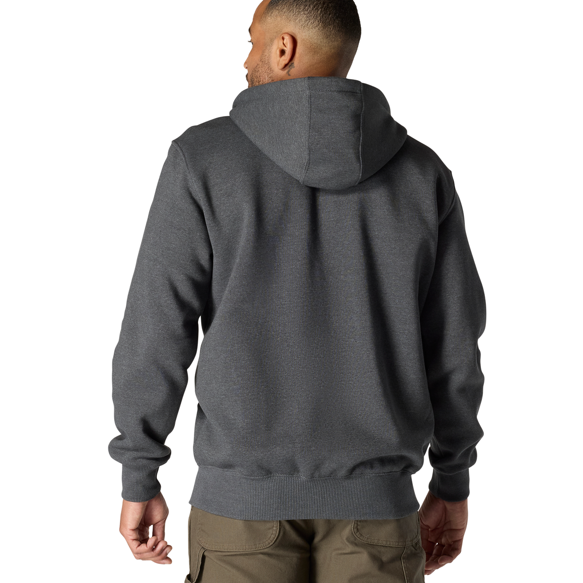 Carhartt men's Paxton full zip sweatshirt in carbon heather, featuring a comfortable fit and full front zipper.