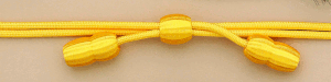 Cavalry Style Hat Band, Yellow – knot detail