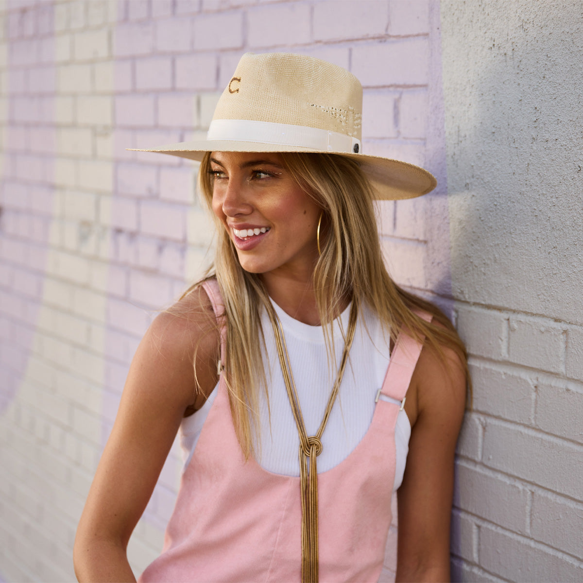 Charlie 1 Horse Mexico Shore straw hat in Natural/Tan