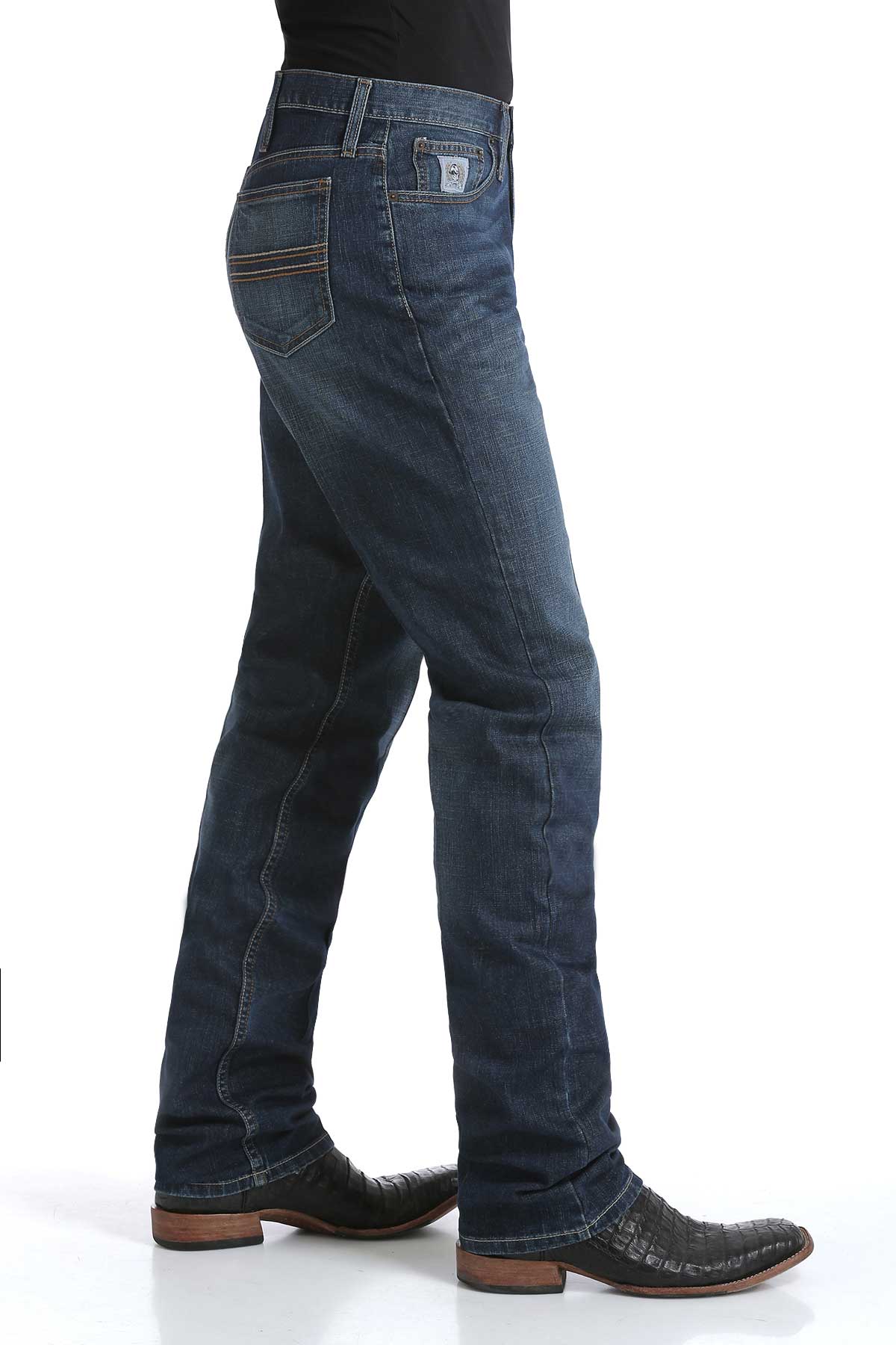 Cinch Men's Silver Label 006 Slim Fit Performance Jean, Dark Stone – side