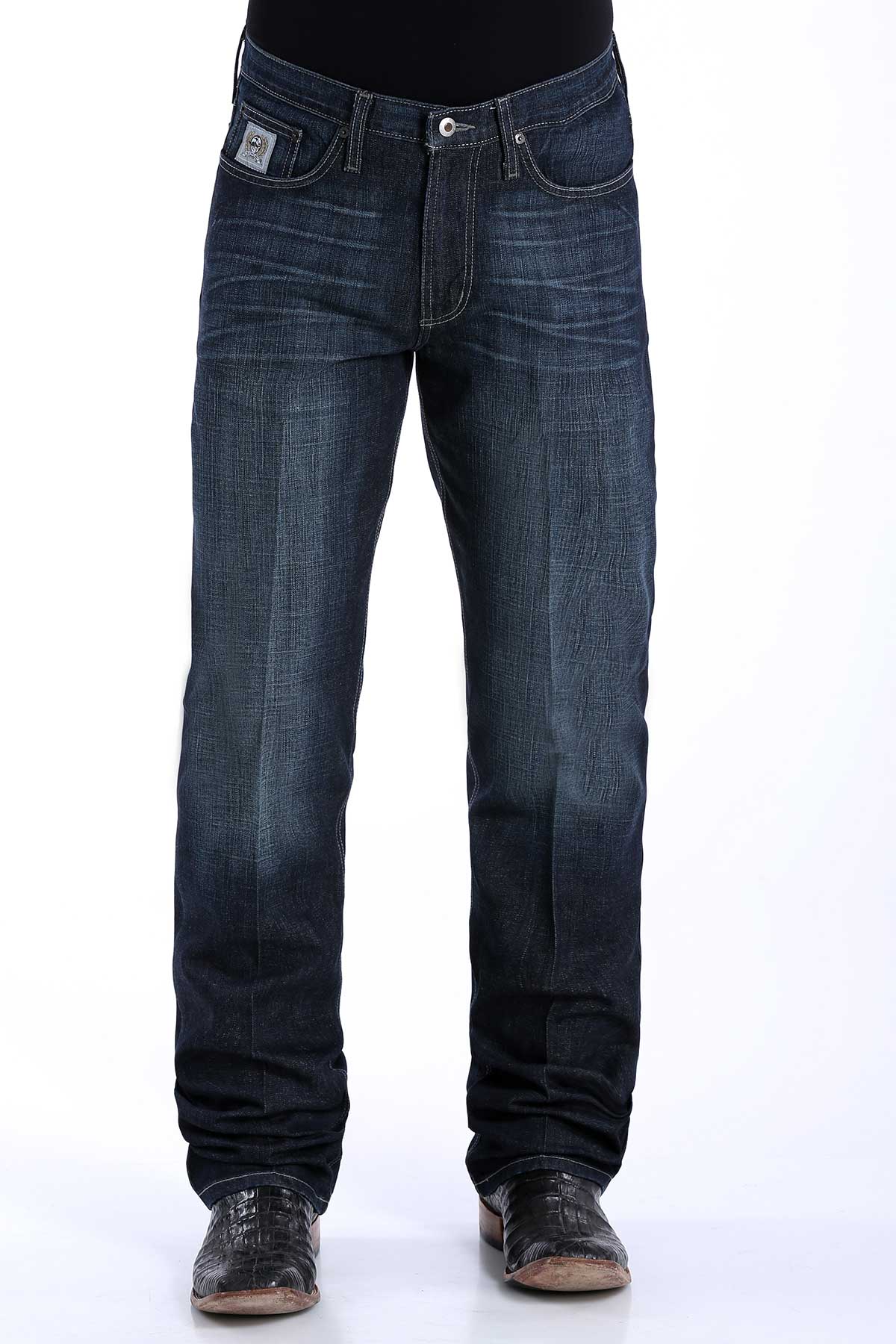 Cinch Men's Silver Label 007 Slim Fit Performance Jean, Dark Stone – front