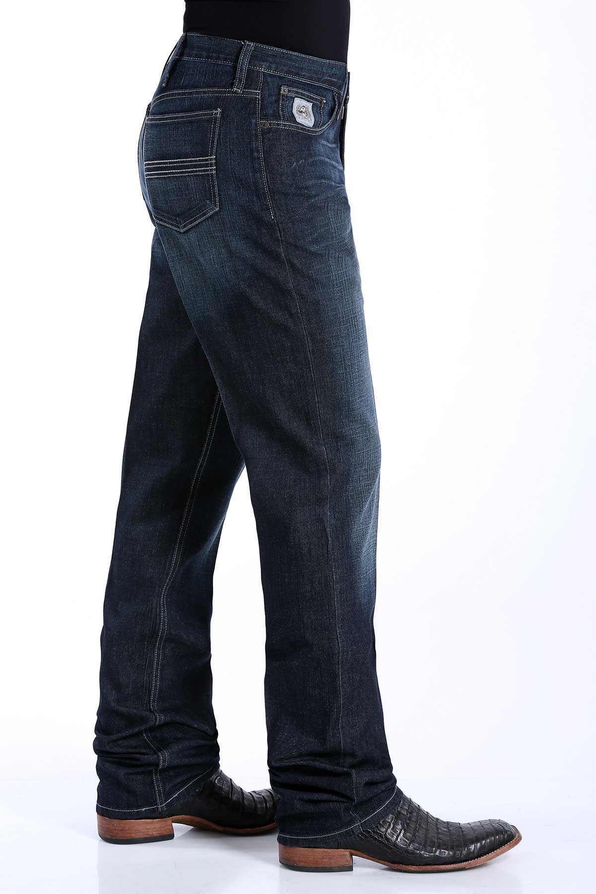 Cinch Men's Silver Label 007 Slim Fit Performance Jean, Dark Stone – side