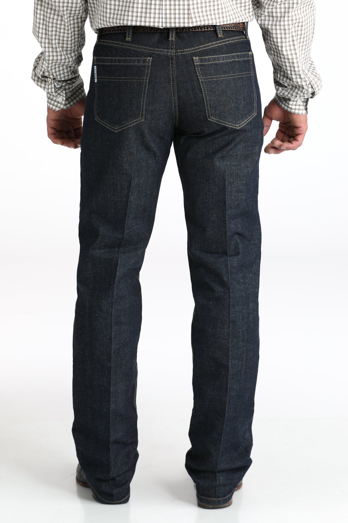 Cinch Men's White Label 059 Relaxed Fit Rigid Jean, Rinse – back
