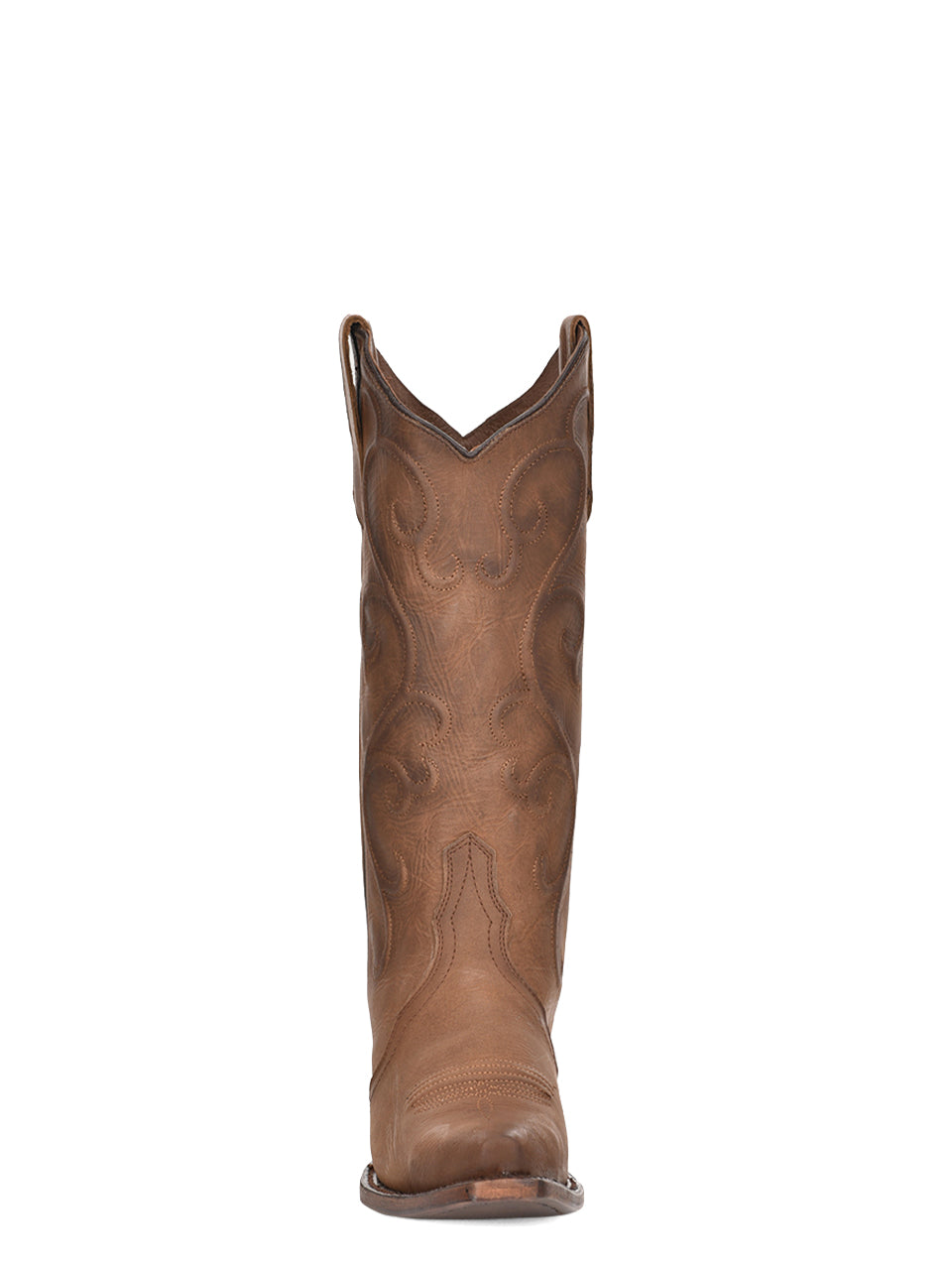 Circle G by Corral Women's Embroidered Snip Toe Boot, Cinnamon Brown – front
