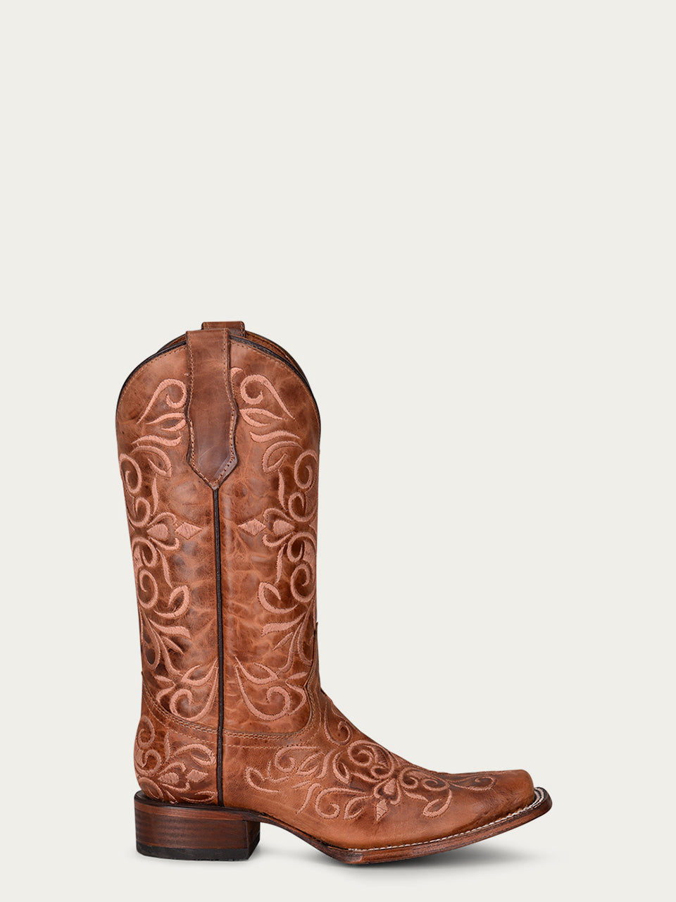 Circle G by Corral Women's Embroidery Square Toe Cowboy Boot, Honey – side