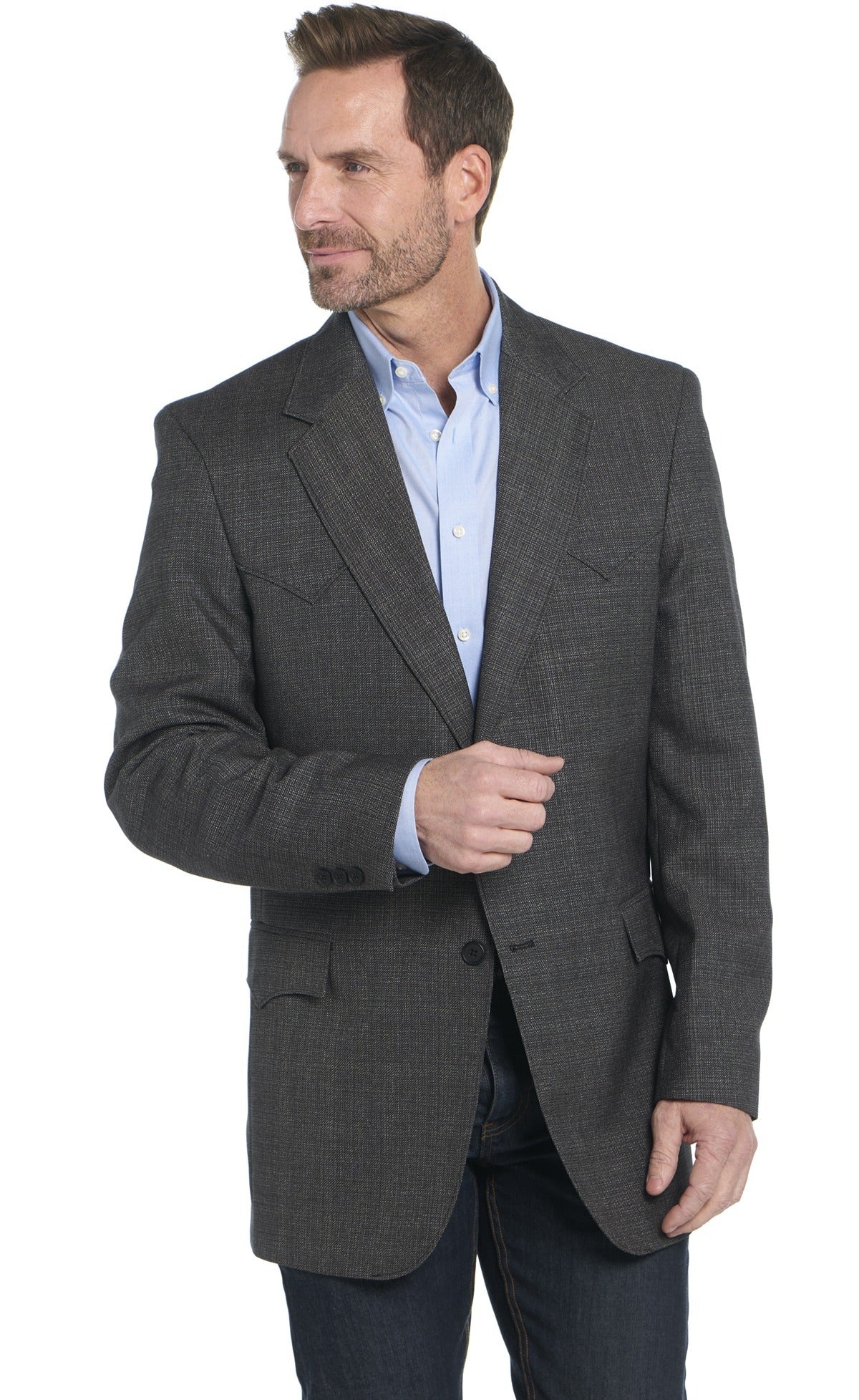 Circle S Mens Black Textured CC1042 - view 1