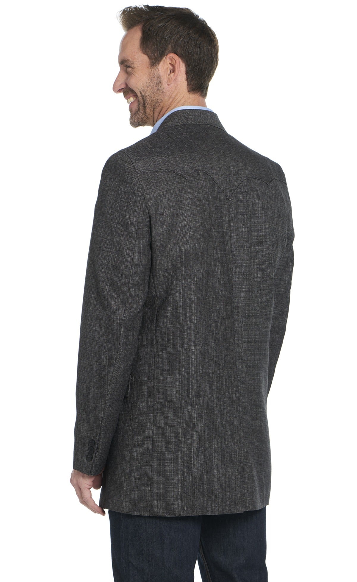 Circle S Mens Black Textured CC1042 - view 2