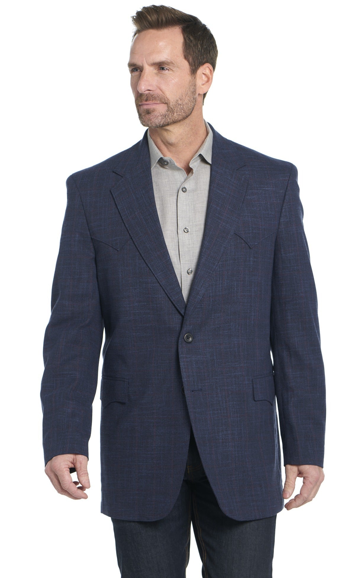 Circle S Mens Blue Check CC4546 - view 1