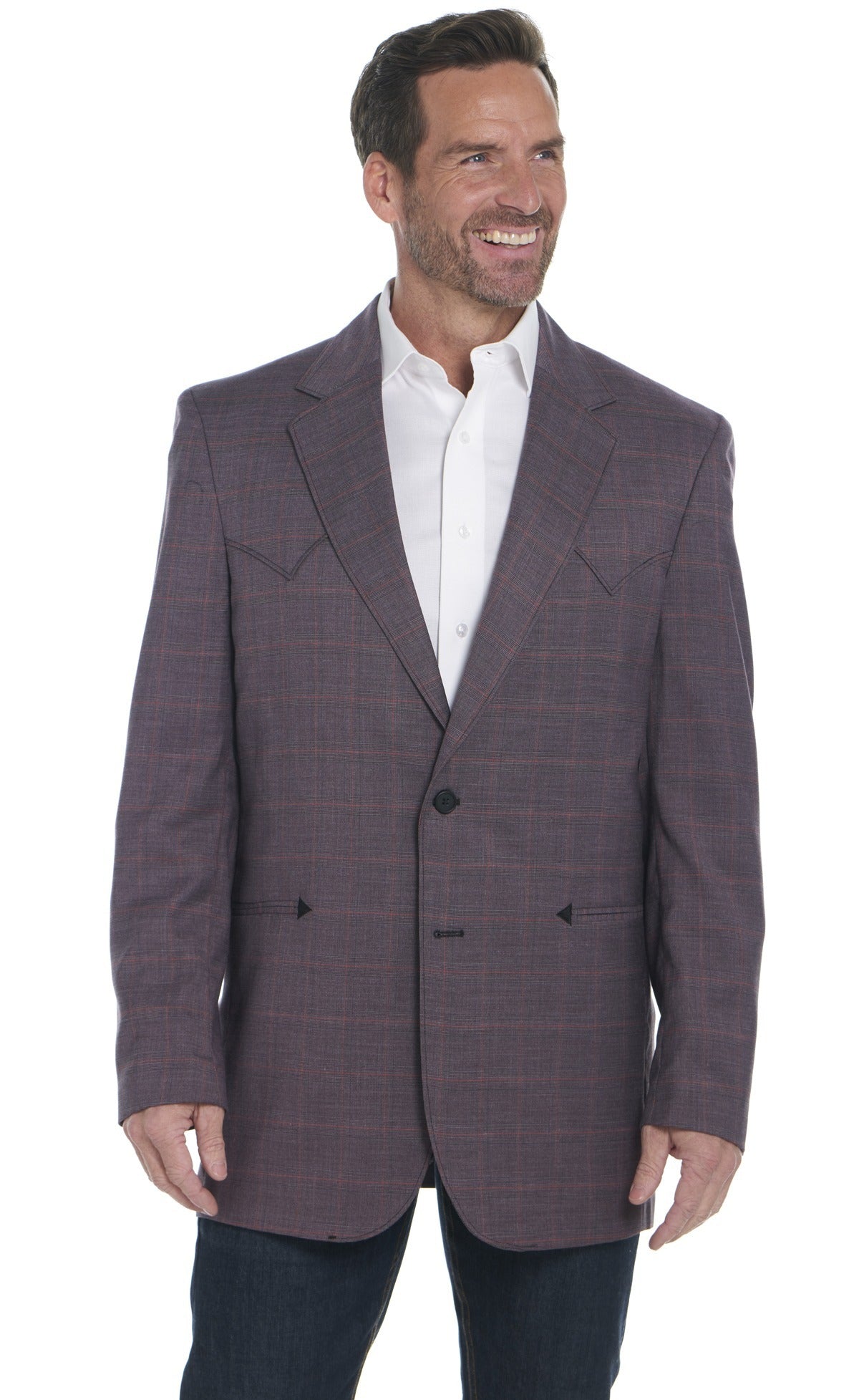 Circle S Mens Brown Plaid CC2102 - view 1