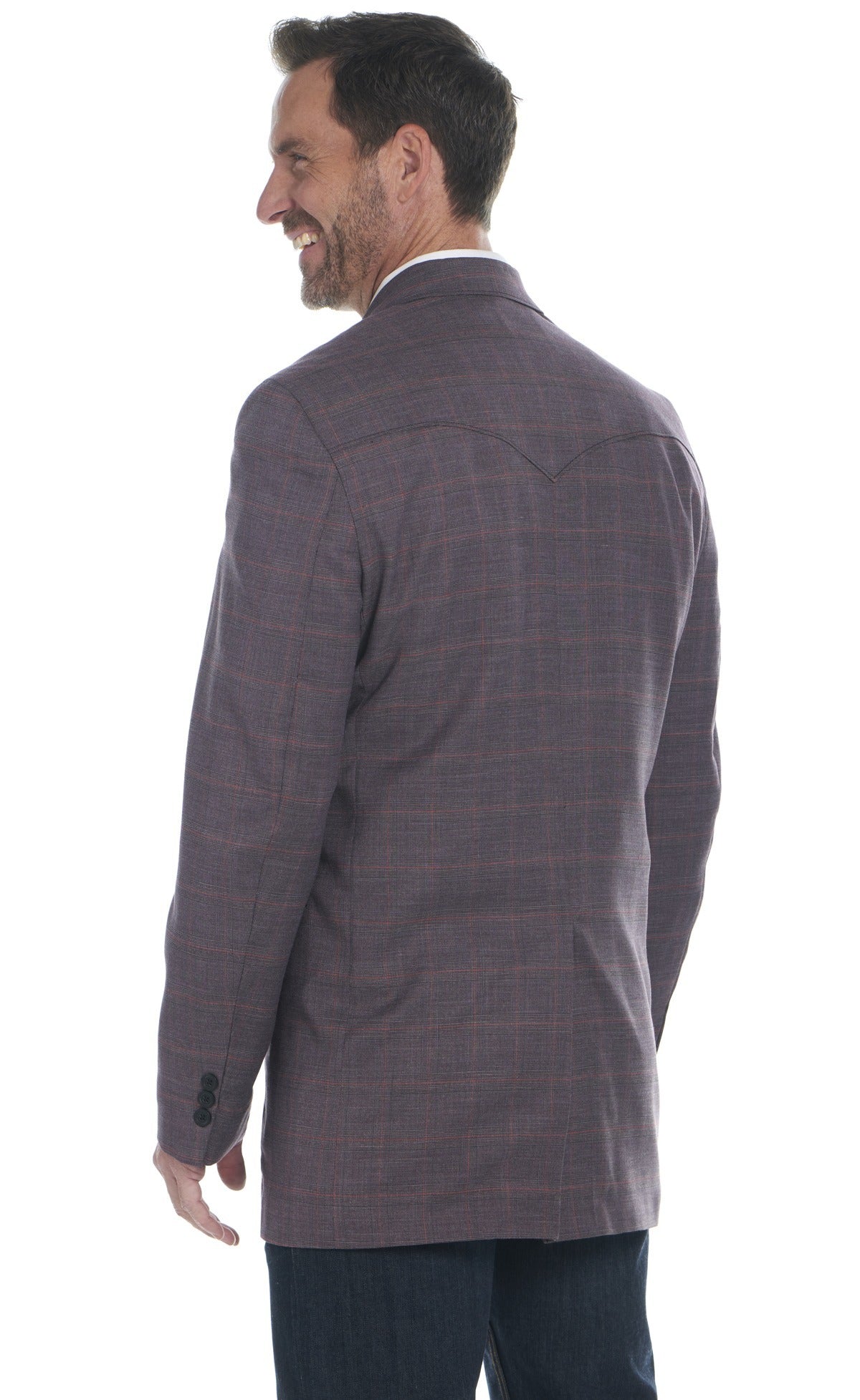 Circle S Mens Brown Plaid CC2102 - view 2