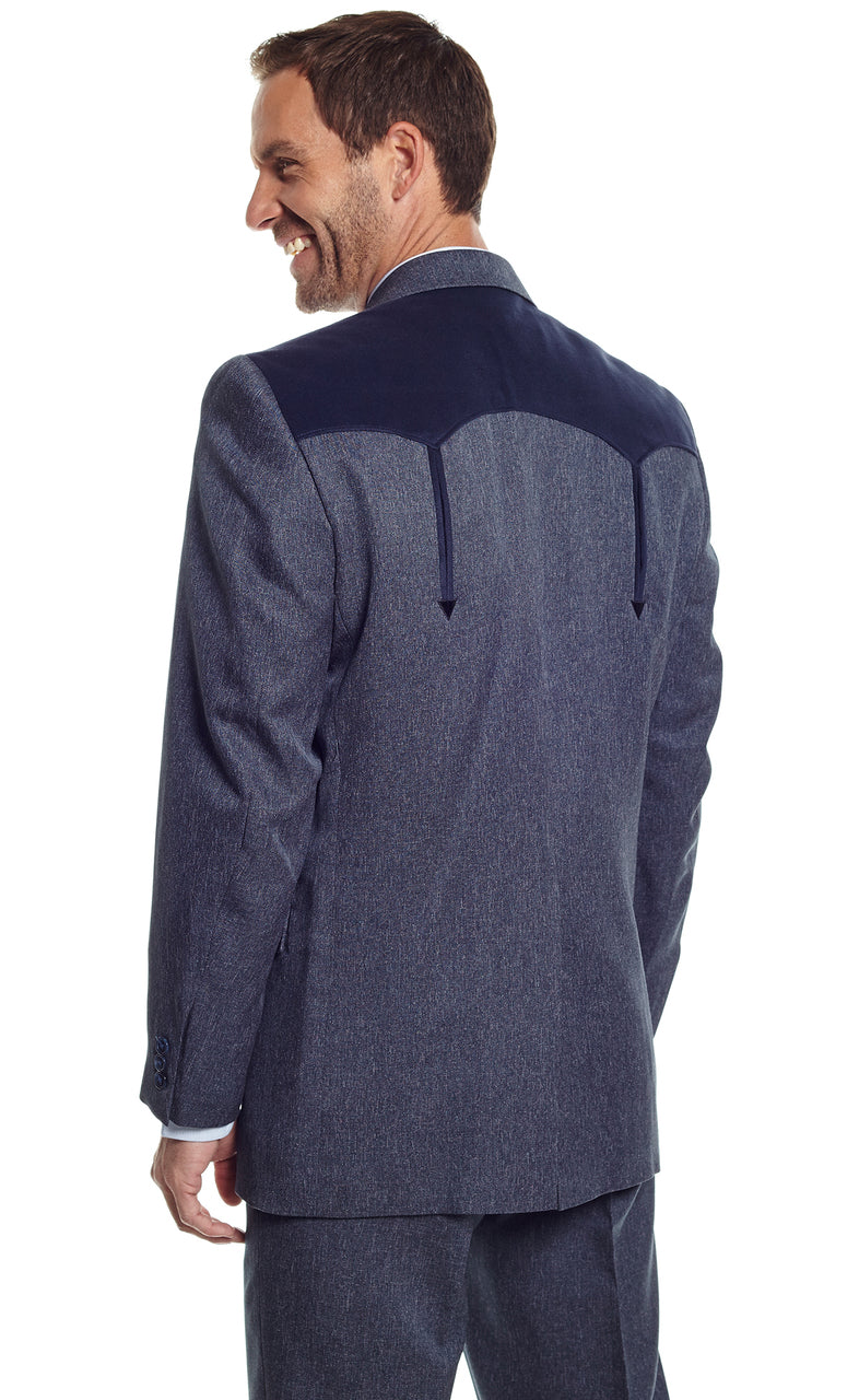 Circle S Mens Heather Navy CC2976 - view 2
