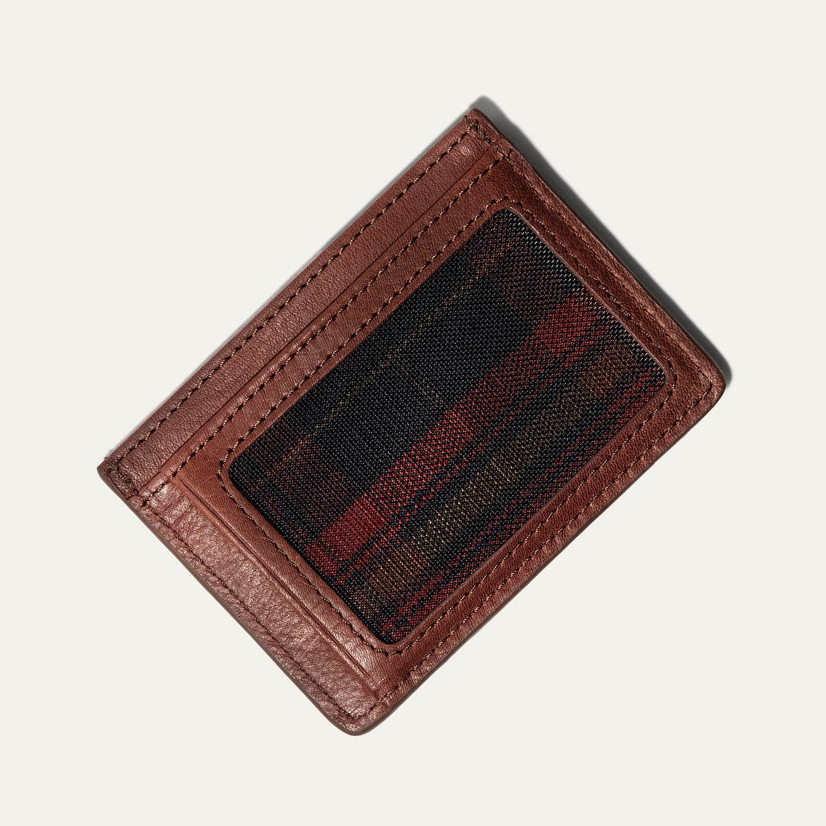 Will Leather Goods classic front pocket card case wallet with leather exterior and multiple card slots for organization.