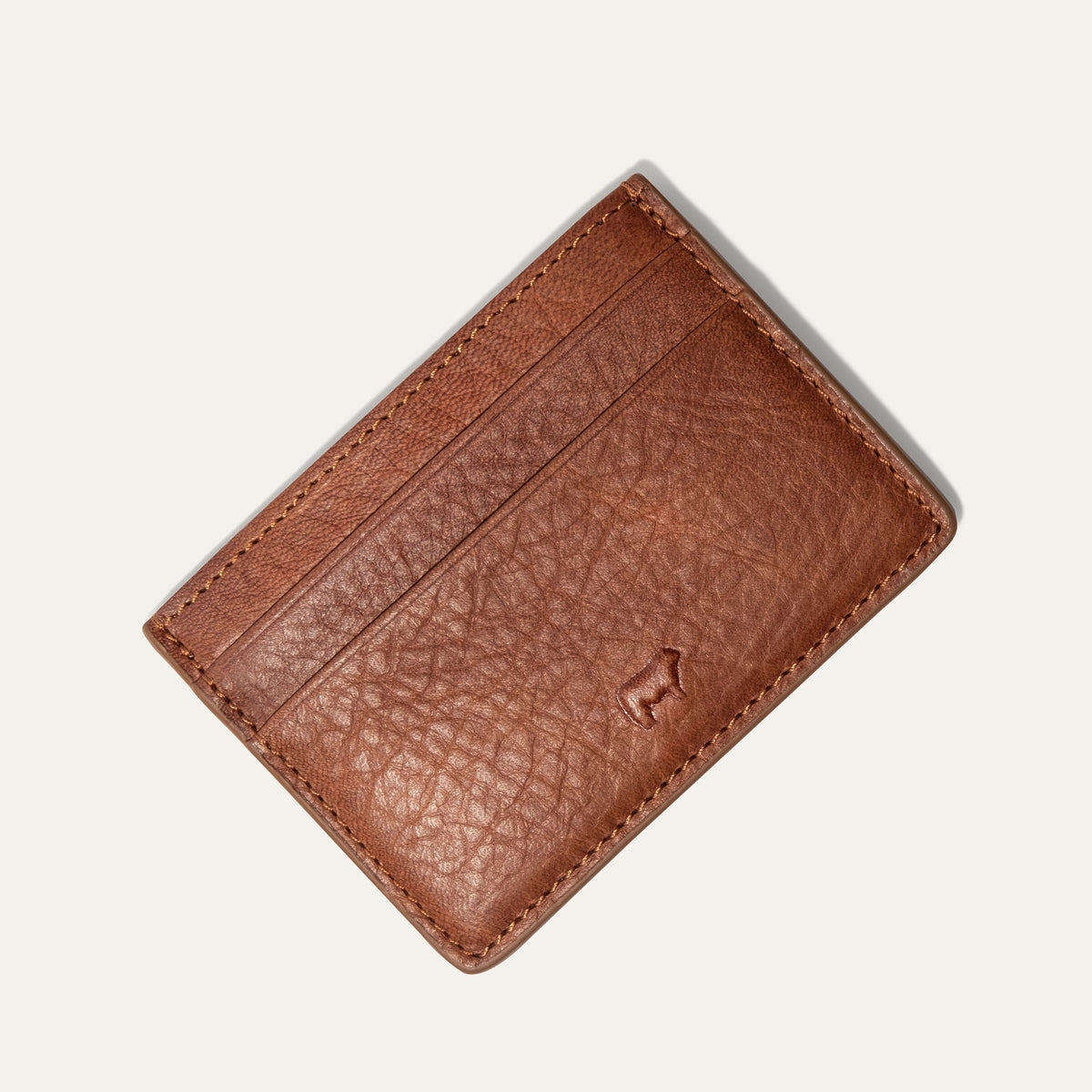 Will Leather Goods classic front pocket card case wallet with leather exterior and multiple card slots.