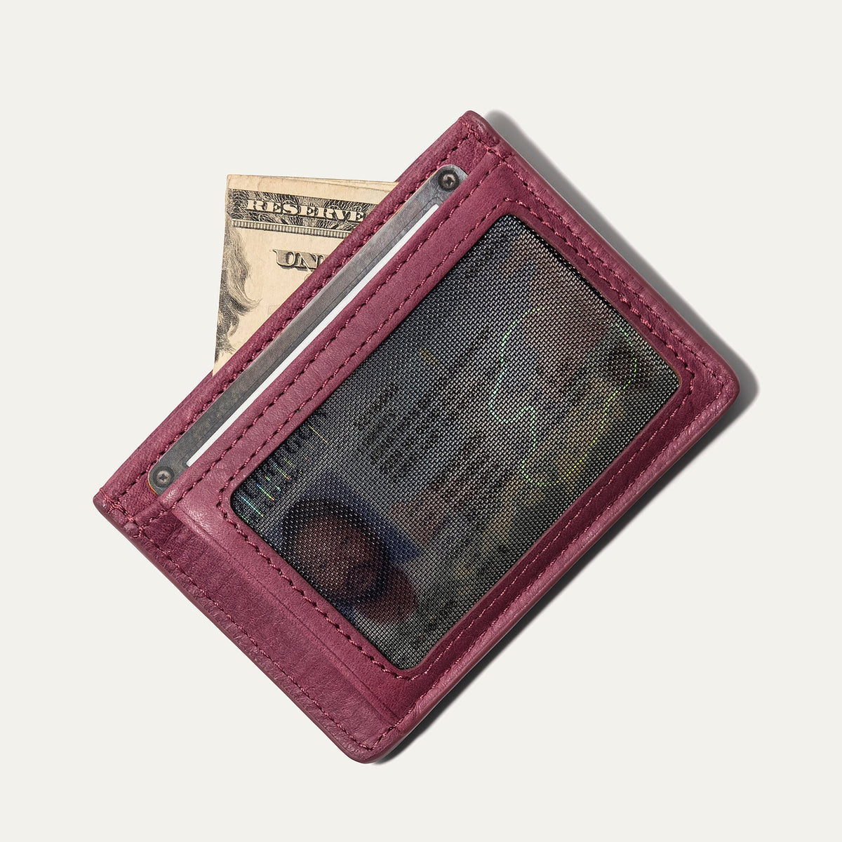 Will Leather Goods classic front pocket card case wallet with sleek leather design and multiple card slots.
