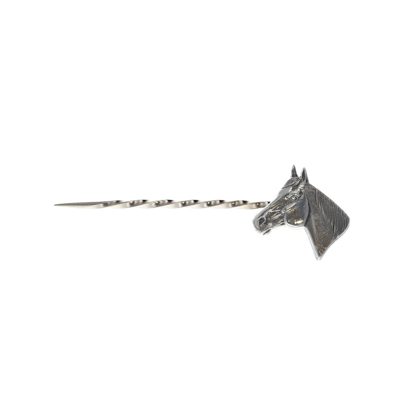 Clint Orms 1846 sterling silver toothpick with a horsehead top