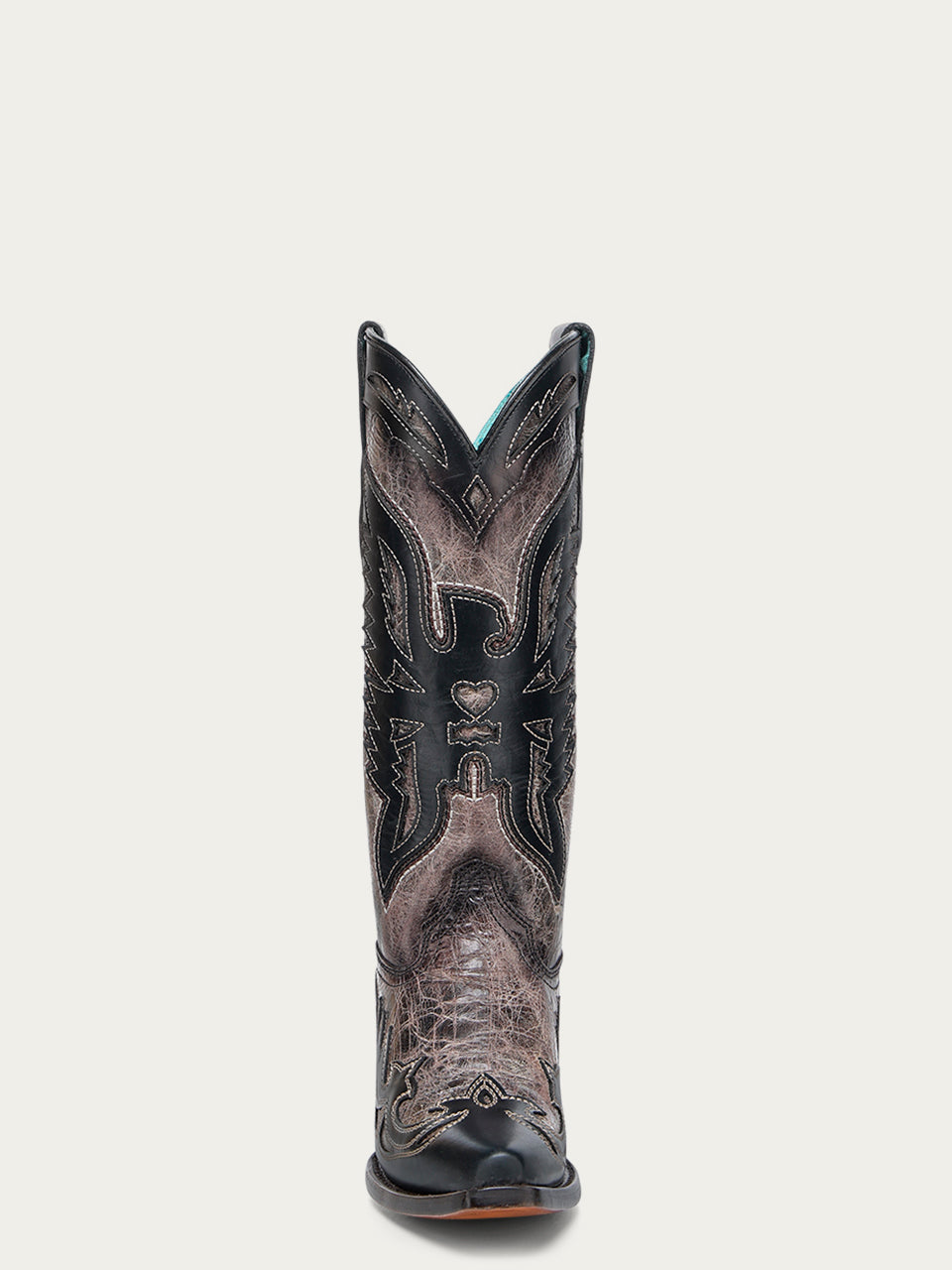Corral Women's Eagle Overlay Snip Toe Tall Cowboy Boot, Brown – toe